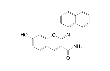 (2Z)-7-hydroxy-2-(1-naphthylimino)-2H-chromene-3-carboxamide