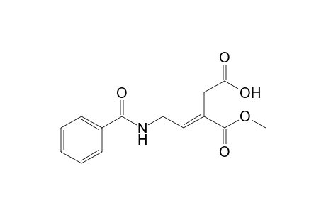 (E)-5-benzamido-3-carbomethoxy-pent-3-enoic acid