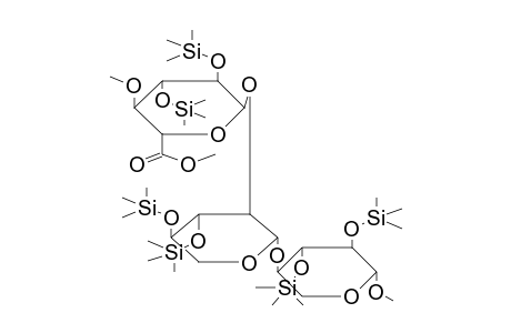 METHYL 4-O-[3',4'-DI-O-TRIMETHYLSILYL-2'-O-(METHYL 2,3-DI-O-TRIMETHYLSILYL-4-O-METHYL-ALPHA-D-GLUCURONYL)-BETA-D-XYLOPYRANOSYL]-2,3-DI-O-TRIMETHYLSILYL-BETA-D-XYLOPYRANOSIDE
