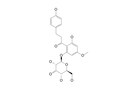 ASEBOGENIN-2'-O-BETA-D-RIBOHEXO-3-ULOPYRANOSIDE;2',4,6'-TRIHYDROXY-4'-METHOXY-DIHYDROCHALCONE-2'-O-BETA-D-RIBOHEXO-3-ULOPYRANOSIDE