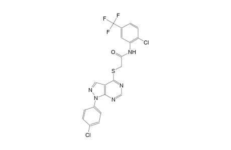 2-{[1-(4-chlorophenyl)-1H-pyrazolo[3,4-d]pyrimidin-4-yl]sulfanyl}-N-[2-chloro-5-(trifluoromethyl)phenyl]acetamide