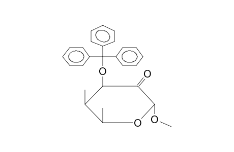 METHYL 4,6-DIDEOXY-3-O-TRITYL-4-C-METHYL-ALPHA-L-LIXOHEXOPYRANOS-2-ULOSE