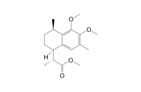 (2R)-2-[(1R,4R)-5,6-dimethoxy-4,7-dimethyl-1,2,3,4-tetrahydronaphthalen-1-yl]propanoic acid methyl ester