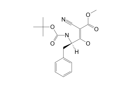 METHYL-4-TERT.-BUTOXYCARBONYLAMINO-2-CYANO-3-HYDROXY-5-PHENYLPENT-2-ENOATE