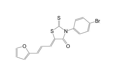(5Z)-3-(4-bromophenyl)-5-[(2E)-3-(2-furyl)-2-propenylidene]-2-thioxo-1,3-thiazolidin-4-one