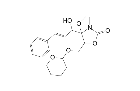 (4RS,5RS)-1-Methyl-3-oxa-4-((tetrahydropyranyl)oxy)-methyl)-5-(1'-hydroxycinnamyl)-5-methoxy-2-pyrolidinone