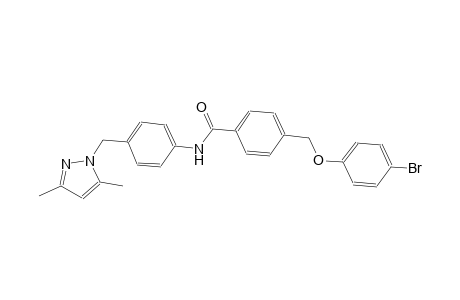 4-[(4-bromophenoxy)methyl]-N-{4-[(3,5-dimethyl-1H-pyrazol-1-yl)methyl]phenyl}benzamide