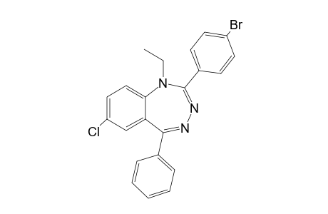 2-(4-bromophenyl)-7-chloranyl-1-ethyl-5-phenyl-1,3,4-benzotriazepine