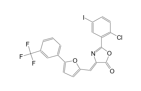 (4Z)-2-(2-chloro-5-iodophenyl)-4-({5-[3-(trifluoromethyl)phenyl]-2-furyl}methylene)-1,3-oxazol-5(4H)-one