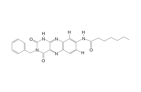 N-(3-benzyl-2,4-dioxo-1,2,3,4-tetrahydrobenzo[g]pteridin-8-yl)heptanamide
