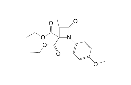 Diethyl 1-(4-methoxyphenyl)-3-methyl-4-oxoazetidine-2,2-dicarboxylate