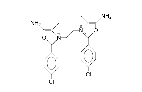 1,2-Ethylene-bis(2-[4-chloro-phenyl]-5-amino-4-ethyl-oxazolium) dication