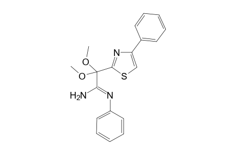 N-Phenyl-4-(4'-phenyl)thiazole-2-.alpha.,.alpha.-dimethoxyacetamidine