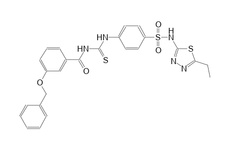 4-[({[3-(benzyloxy)benzoyl]amino}carbothioyl)amino]-N-(5-ethyl-1,3,4-thiadiazol-2-yl)benzenesulfonamide