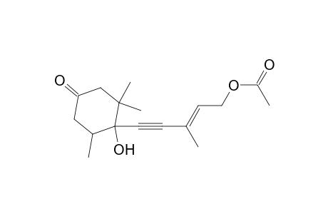 4-Hydroxy-4-(5-acetoxy-3-methylpent-3-en-1-ynyl)-3,3,5-trimethylcyclohexanone