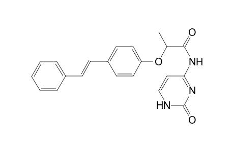(E)-N-(2-oxo-1,2-dihydropyrimidin-4-yl)-2-(4-styrylphenoxy)propanamide