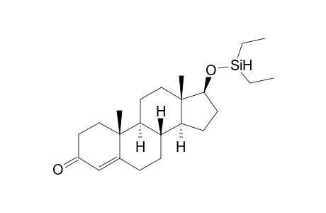 Diethylsilyl ether 17.beta.-hydroxy-4-androstene-3-one