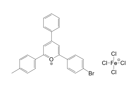 2-(p-BROMOPHENYL)-4-PHENYL-6-p-TOLYLPYRYLIUM TETRACHLOROFERRATE(1-)