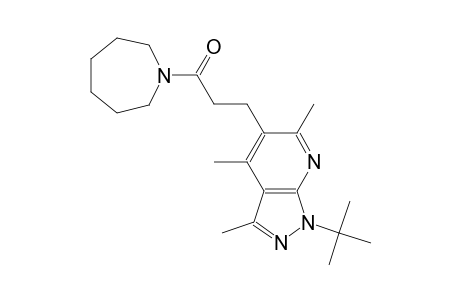 1H-pyrazolo[3,4-b]pyridine, 1-(1,1-dimethylethyl)-5-[3-(hexahydro-1H-azepin-1-yl)-3-oxopropyl]-3,4,6-trimethyl-