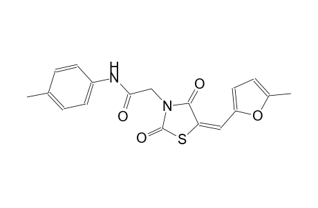 2-{(5E)-5-[(5-methyl-2-furyl)methylene]-2,4-dioxo-1,3-thiazolidin-3-yl}-N-(4-methylphenyl)acetamide