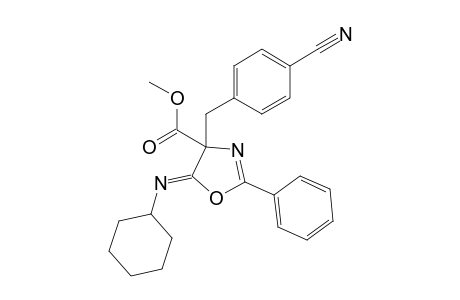Methyl (5Z)-5-(cyclohexylimino)-4-(4-cyanobenzyl)-2-phenyl-4,5-dihydro-1,3-oxazole-4-carboxylate