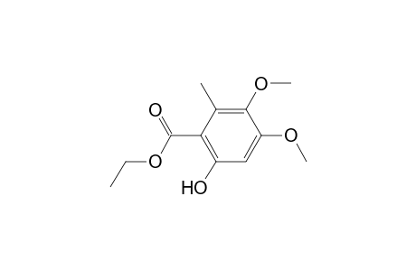 Benzoic acid, 6-hydroxy-3,4-dimethoxy-2-methyl-, ethyl ester