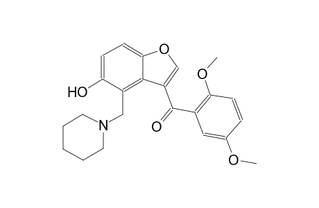 (2,5-dimethoxyphenyl)-[5-hydroxy-4-(1-piperidinylmethyl)-3-benzofuranyl]methanone