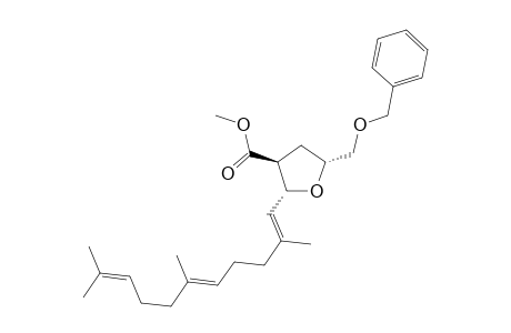 Methyl (R,R,R)-2-(2,6,10-Trimethyl-1(E),5(E),9-tridecatrienyl)-5-[(phenylmethoxy)methyl]-2,3,4,5-tetrahydro-3-furancarboxylate