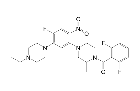 1-[(2,6-difluorophenyl)carbonyl]-4-[5-(4-ethylpiperazin-1-yl)-4-fluoro-2-nitrophenyl]-2-methylpiperazine
