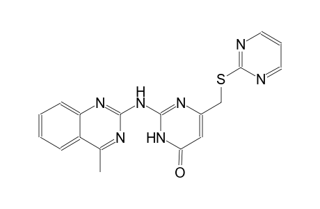 4(3H)-pyrimidinone, 2-[(4-methyl-2-quinazolinyl)amino]-6-[(2-pyrimidinylthio)methyl]-