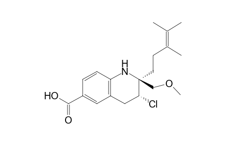 (2S,3R)-3-chloranyl-2-(3,4-dimethylpent-3-enyl)-2-(methoxymethyl)-3,4-dihydro-1H-quinoline-6-carboxylic acid