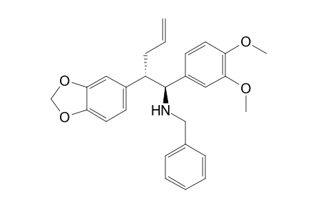 (-)-(1S,2S)-N-Benzyl-1-(3,4-dimethoxyphenyl)-2-(3,4-methylenedioxyphenyl)-4-pentenylamine