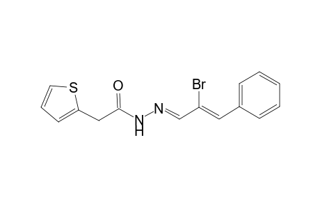 N'-[(E,2Z)-2-bromo-3-phenyl-2-propenylidene]-2-(2-thienyl)acetohydrazide