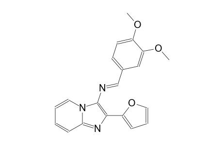imidazo[1,2-a]pyridin-3-amine, N-[(E)-(3,4-dimethoxyphenyl)methylidene]-2-(2-furanyl)-