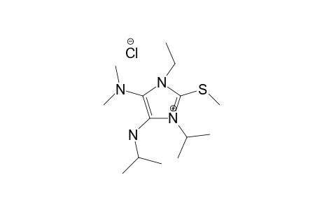 5-(Dimethylamino)-1-ethyl-2-(methylthio)-3-isopropyl-4-isopropylamino)imidazolium Chloride