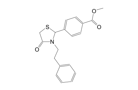 methyl 4-[4-oxo-3-(2-phenylethyl)-1,3-thiazolidin-2-yl]benzoate