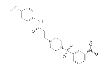 1-piperazinepropanamide, N-(4-methoxyphenyl)-4-[(3-nitrophenyl)sulfonyl]-