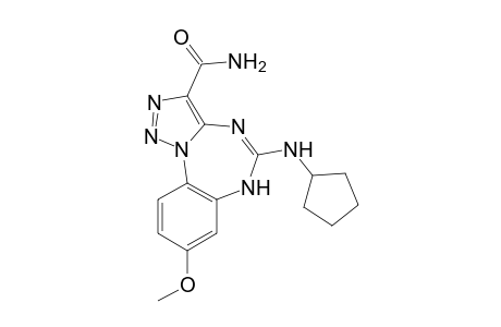 3-Carboxamido-8-methoxy-1,2,3-triazolo[1,5-a]-(1,3,5)-benzotriazepine-5-cyclopentylamine