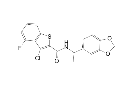 N-[1-(1,3-benzodioxol-5-yl)ethyl]-3-chloro-4-fluoro-1-benzothiophene-2-carboxamide