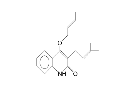 2(1H)-Quinolinone, 3-(3-methyl-2-butenyl)-4-[(3-methyl-2-butenyl)oxy]-