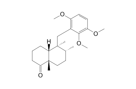 (4aR*,5S*,6R*,8aS*)-5-[(2,3,6-Triimethoxyphenyl)methyl]-5,6,8a-trimethyldecahydronaphthalene-1(2H)-one
