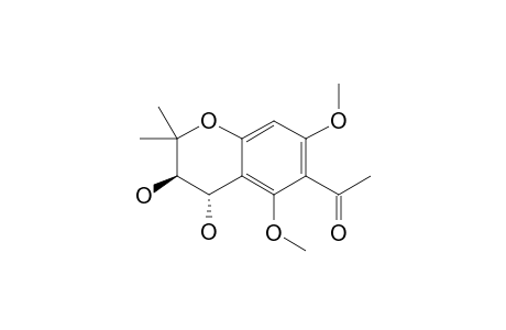 (REL)-6-ACETYL-3,4-DIHYDRO-3-BETA,4-ALPHA-DIHYDROXY-5,7-DIMETHOXY-2,2-DIMETHYL-2H-1-BENZOPYRAN