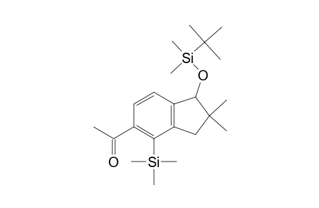 5-Acetyl-1-[(tert-butyldimethylsilyl)oxy]-2,2-dimethyl-4-(trimethylsilyl)indan