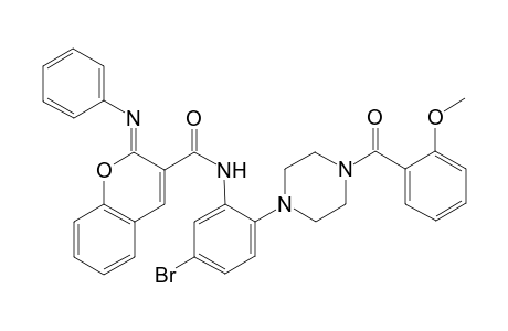 N-(2-(4-(2-Methoxybenzoyl)piperazin-1-yl)-5-bromophenyl)-2-(phenylimino)-2H-chromene-3-carboxamide