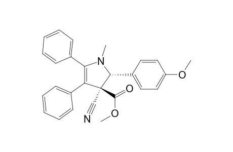 1H-Pyrrole-3-carboxylic acid, 3-cyano-2,3-dihydro-2-(4-methoxyphenyl)-1-methyl-4,5-diphenyl-, methyl ester, trans-