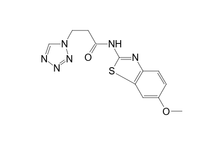 1H-1,2,3,4-Tetrazole-1-propanamide, N-(6-methoxy-1,3-benzothiazol-2-yl)-