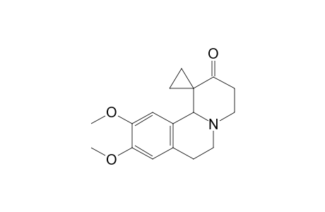 9,10-dimethoxy-2-spiro[4,6,7,11b-tetrahydro-3H-benzo[a]quinolizine-1,1'-cyclopropane]one