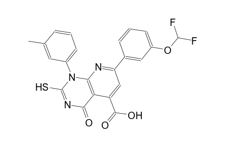 pyrido[2,3-d]pyrimidine-5-carboxylic acid, 7-[3-(difluoromethoxy)phenyl]-1,4-dihydro-2-mercapto-1-(3-methylphenyl)-4-oxo-