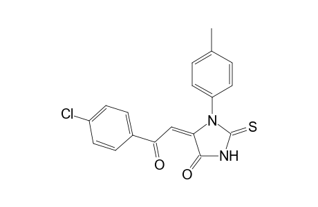 (E)-5-(2-(4-Chlorophenyl)-2-oxoethylidene)-2-thioxo-1-(4-methylphenyl)-imidazolidin-4-one