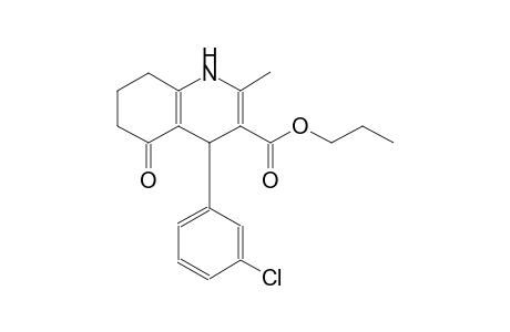 3-quinolinecarboxylic acid, 4-(3-chlorophenyl)-1,4,5,6,7,8-hexahydro-2-methyl-5-oxo-, propyl ester